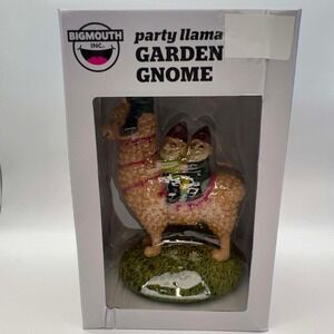 BigMouth Inc Party Llama Garden Gnome Statue Over 11 Inches‎  Fun Outdoor Decor